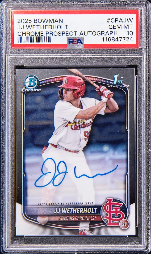 2024 Bowman Chrome JJ Wetherholt Prospect Autograph #CPAJW card image