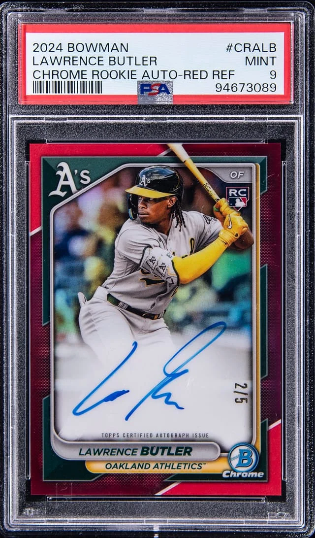 2024 Bowman Chrome Lawrence Butler Autograph Red Refractor #CRALB card image