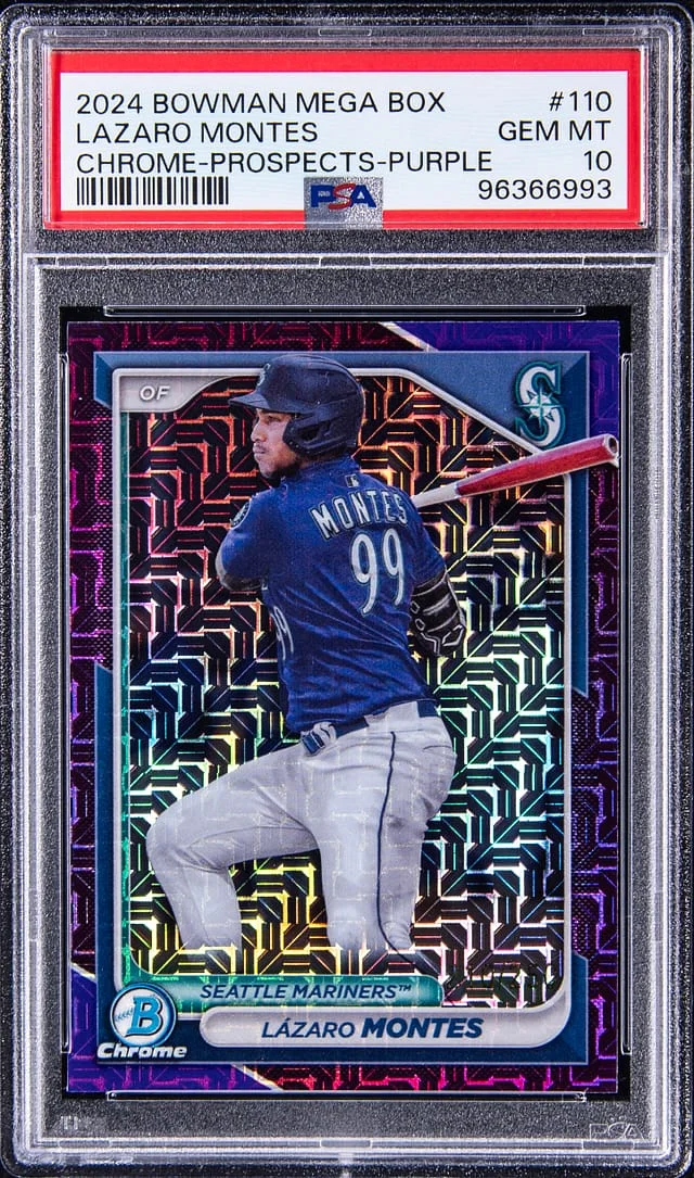 2024 Bowman Chrome Lazaro Montes Megabox Prospects Purple #BCP-110 card image