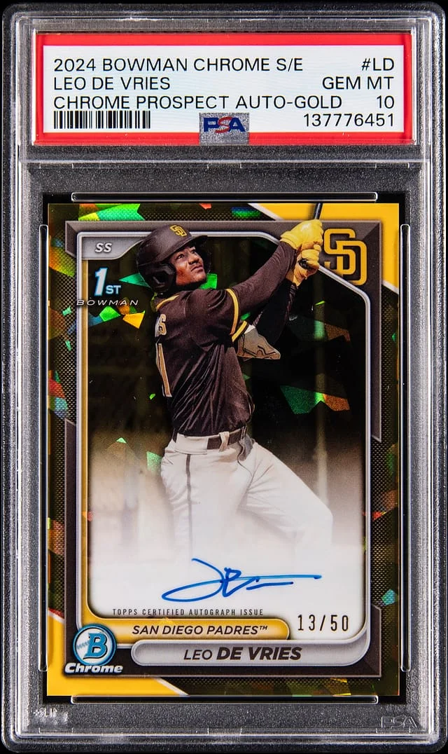 2024 Bowman Chrome Leo De Vries Edition Chrome Prospect Autograph Gold #CSPA-LD card image