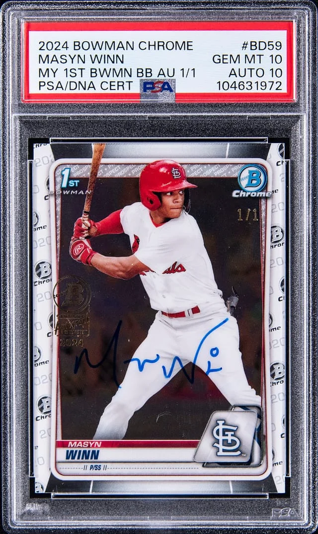 2024 Bowman Chrome Masyn Winn My 1st Bowman Buyback Autographs #BD-59 card image
