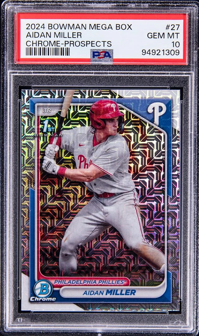 2024 Bowman Chrome Mega Box Aidan Miller Prospect #27 card image