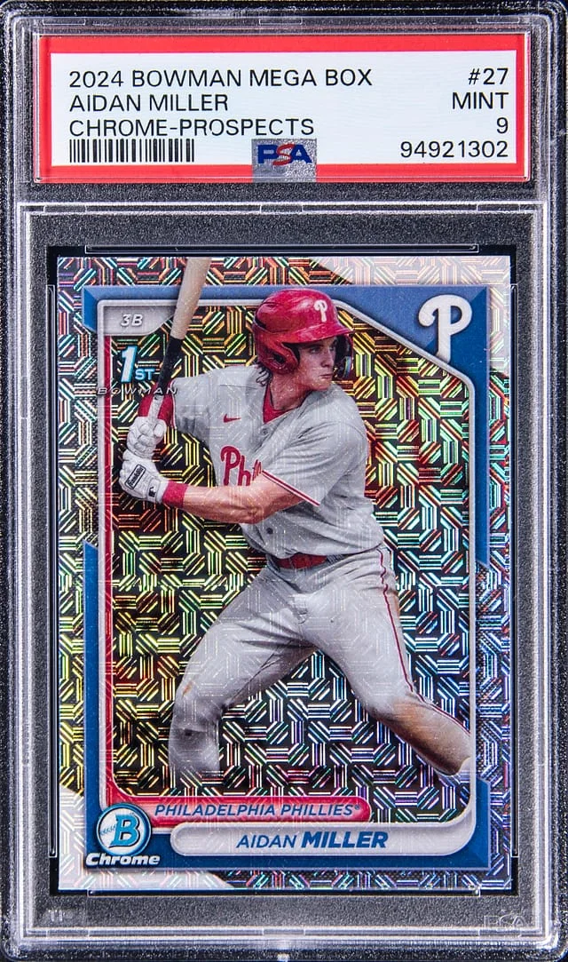 2024 Bowman Chrome Mega Box Aidan Miller Prospects #BCP-27 card image