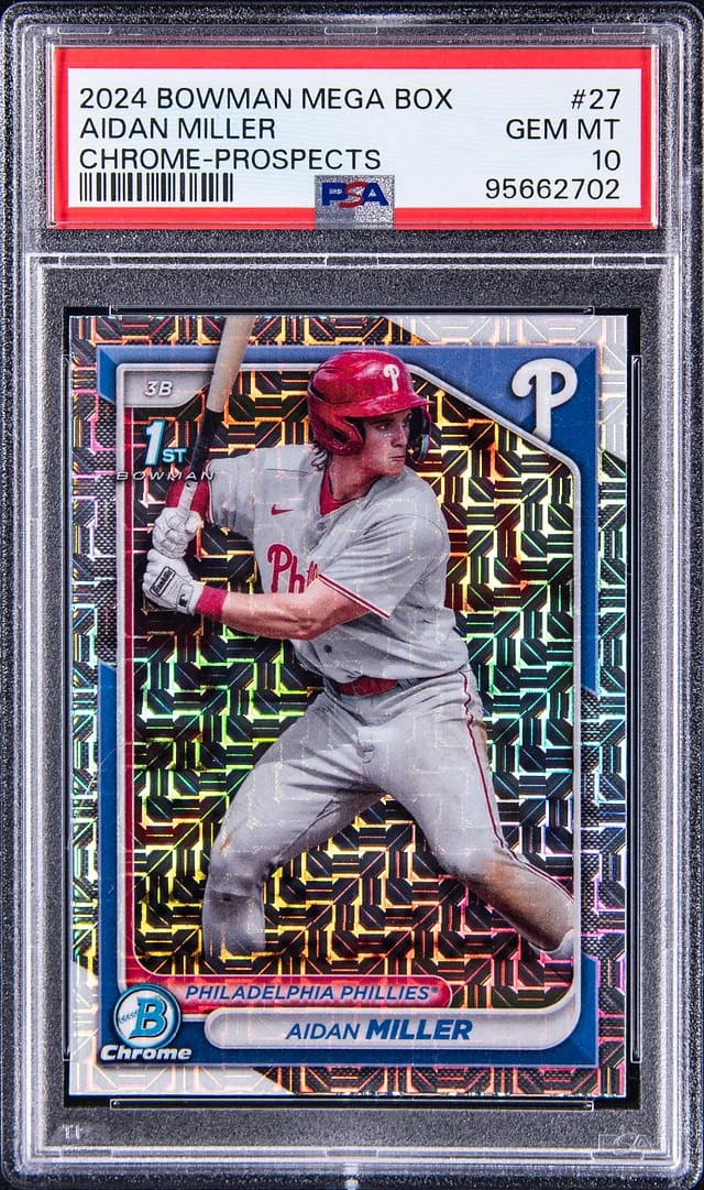 2024 Bowman Chrome Mega Box Aidan Miller Prospects #BCP27 card image