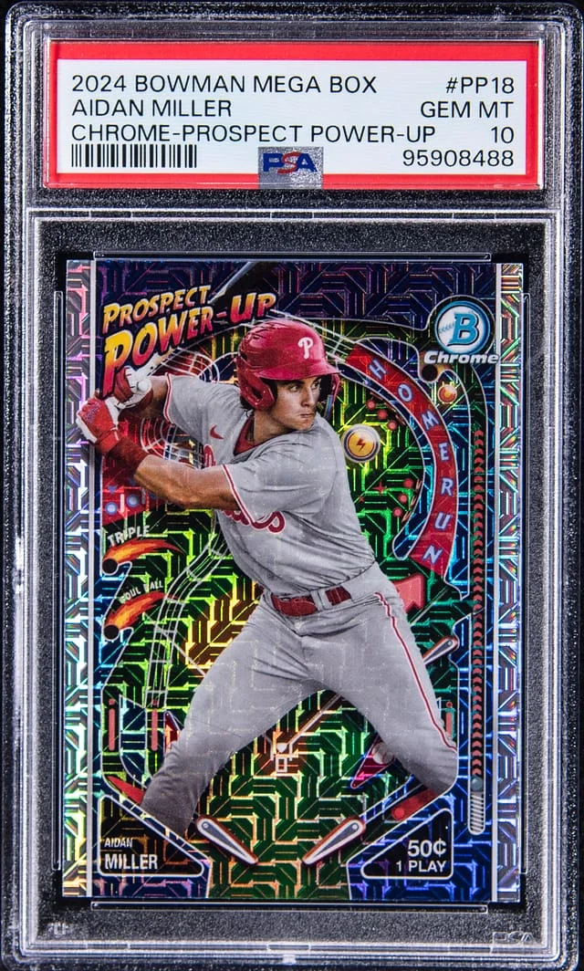 2024 Bowman Chrome Mega Box Aidan Miller Prospect Power-Up #PP18 card image