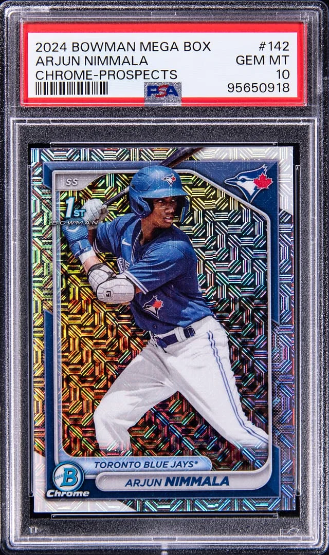 2024 Bowman Chrome Mega Box Arjun Nimmala Prospects #142 card image