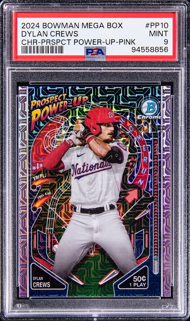 2024 Bowman Chrome Mega Box Dylan Crews Prospect Power Up Pink #PP10 card image