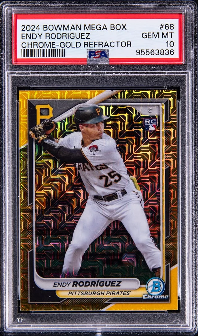 2024 Bowman Chrome Mega Box Endy Rodriguez Gold Refractor #68 card image
