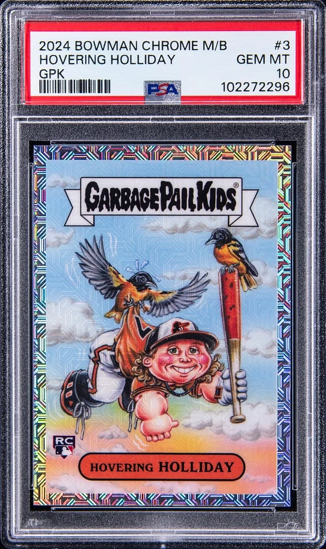 2024 Bowman Chrome Mega Box Hovering Jackson Holliday Garbage Pail Kids #3 card image
