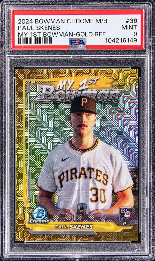 2024 Bowman Chrome Mega Box Paul Skenes My 1st Bowman Gold Refractor #M1B-36 card image