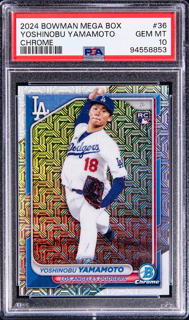 2024 Bowman Chrome Mega Box Yoshinobu Yamamoto #36 card image