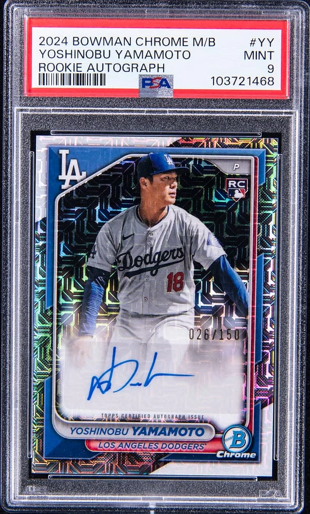 2024 Bowman Chrome Mega Box Yoshinobu Yamamoto Autograph #CRA-YY card image