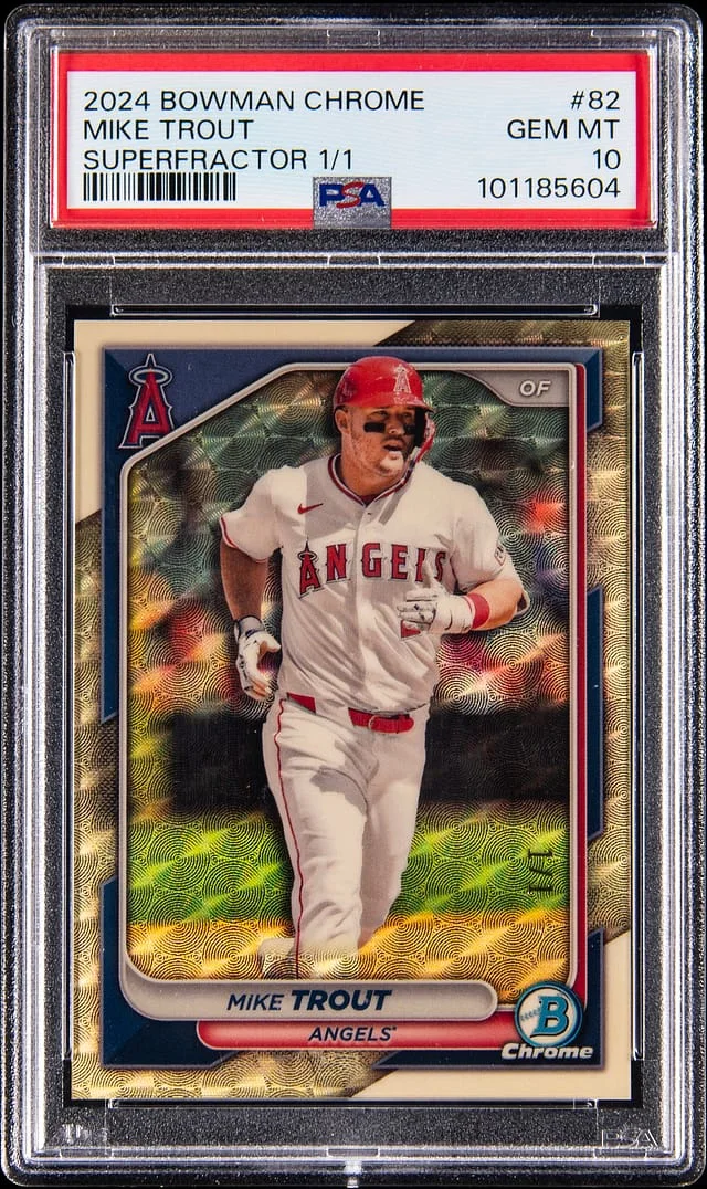 2024 Bowman Chrome Mike Trout SuperFractor #82 card image
