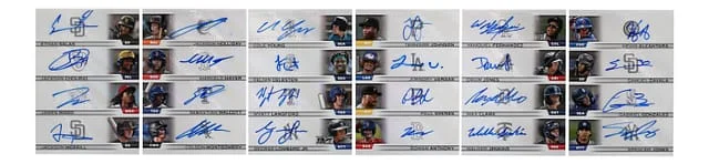 2024 Bowman Chrome Multi-Signed - Including Paul Skenes, Jackson Holliday, Jackson Chourio, Roman Anthony (24 Signatures) Ultimate Autograph Book #UAC-1 card image