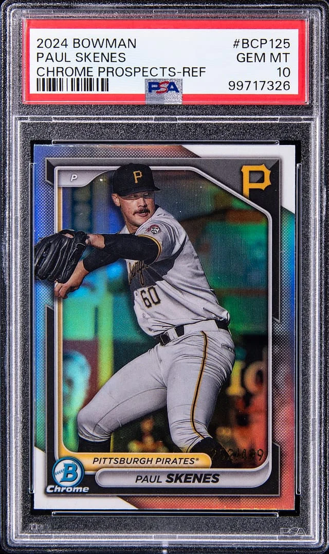 2024 Bowman Chrome Paul Skenes Chrome Prospects Refractor #BCP125 card image