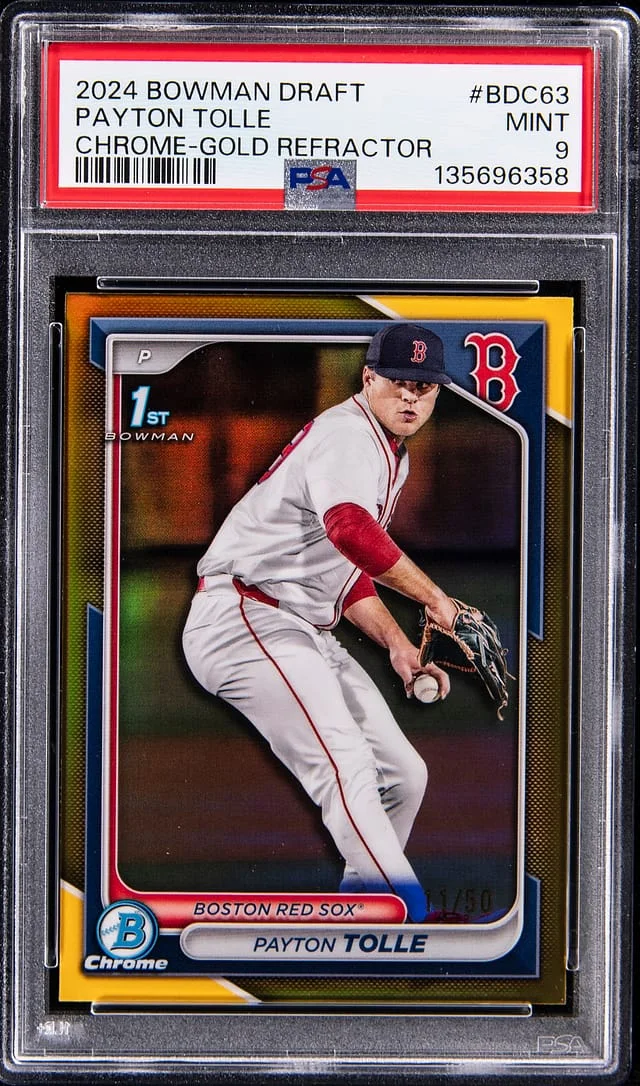 2024 Bowman Chrome Payton Tolle Gold Refractor #BDC-63 card image