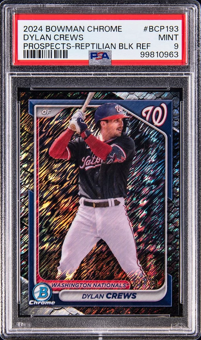 2024 Bowman Chrome Prospects Dylan Crews Reptilian Black Refractor #BCP-193 card image