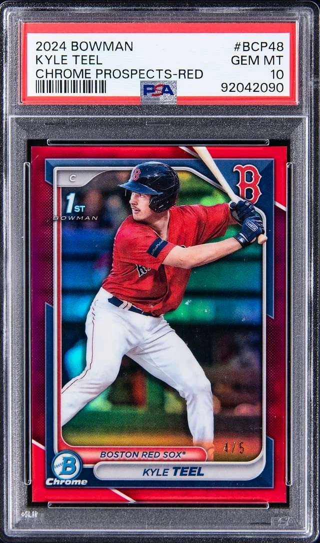 2024 Bowman Chrome Prospects Kyle Teel Red #BCP-48 card image