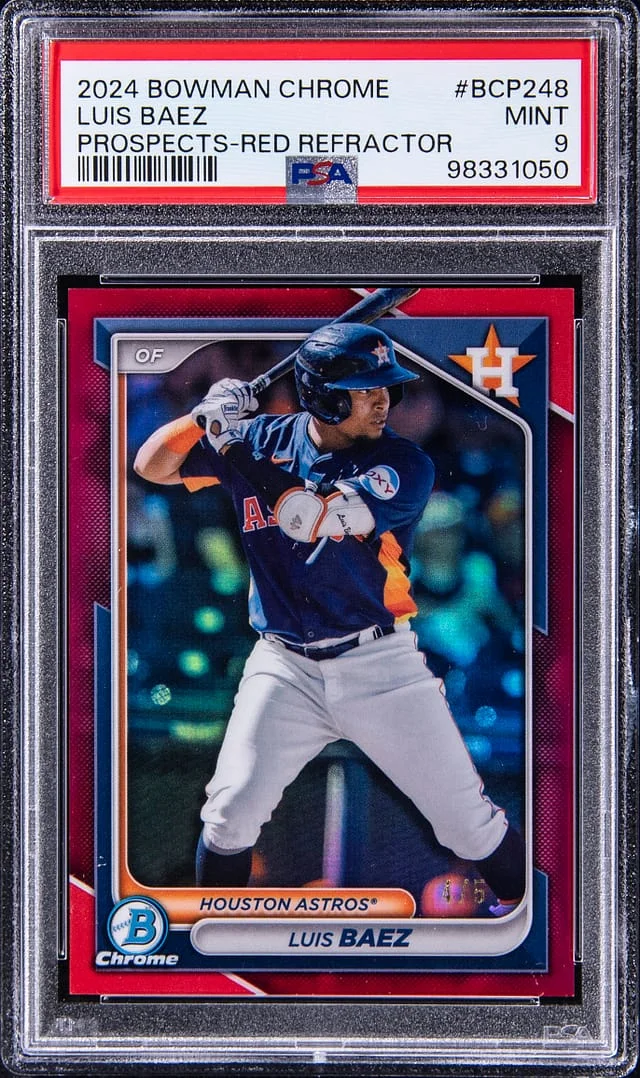 2024 Bowman Chrome Prospects Luis Baez Red Refractor #BCP-248 card image