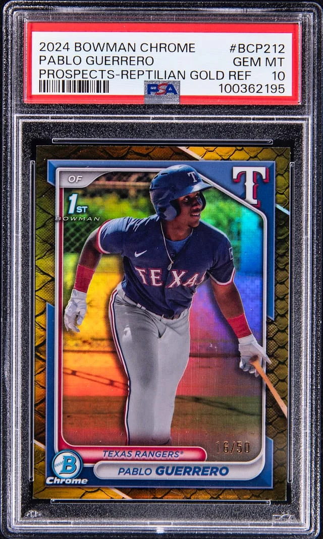 2024 Bowman Chrome Prospects Pablo Guerrero Reptilian Gold Refractor #BCP-212 card image