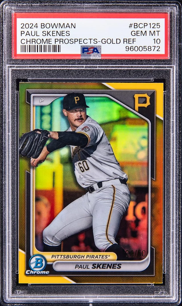 2024 Bowman Chrome Prospects Paul Skenes Lava Refractor #BP125 card image