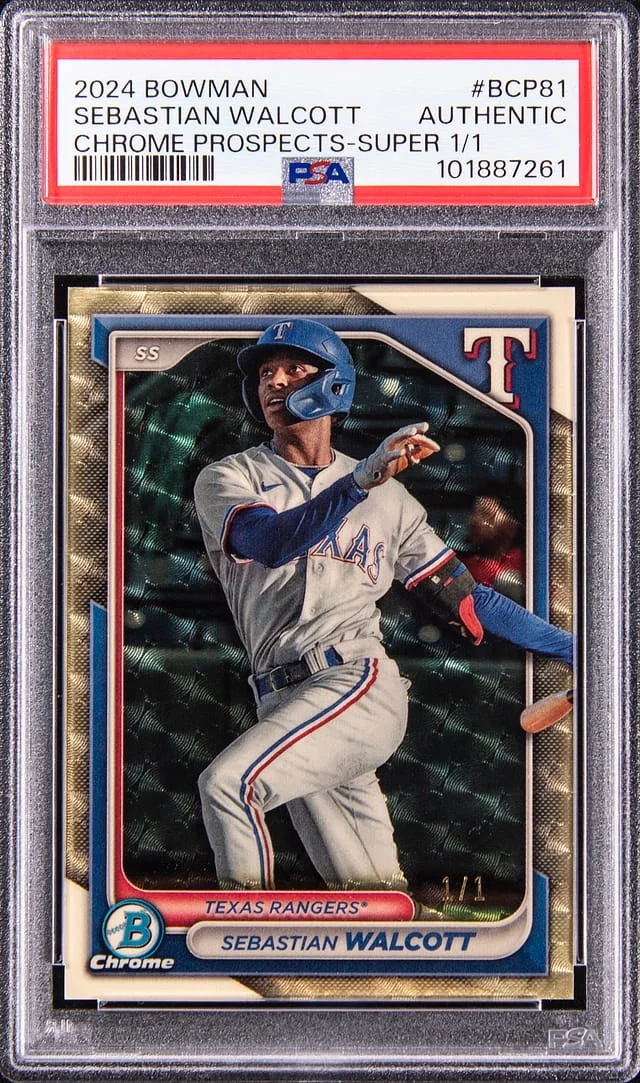 2024 Bowman Chrome Prospects Sebastian Walcott SuperFractor #BCP-81 card image