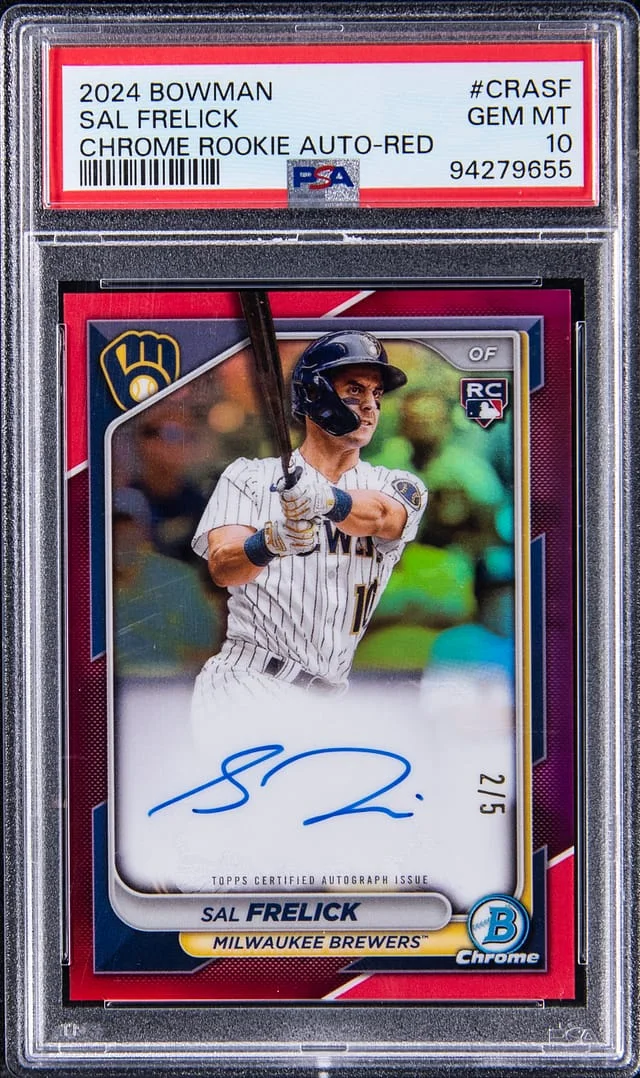 2024 Bowman Chrome Sal Frelick Autograph Red Refractor #CRASF card image