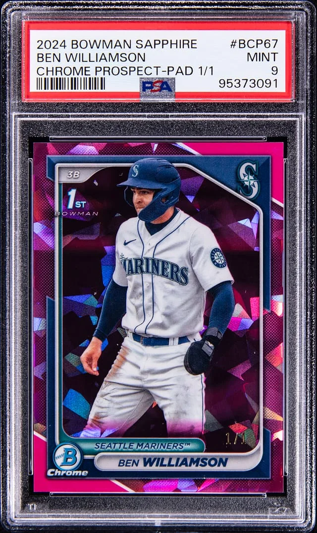 2024 Bowman Chrome Sapphire Ben Williamson Prospect Padpradascha #BCP67 card image