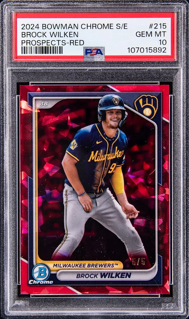 2024 Bowman Chrome Sapphire Brock Wilken Prospects Red #BCP-215 card image