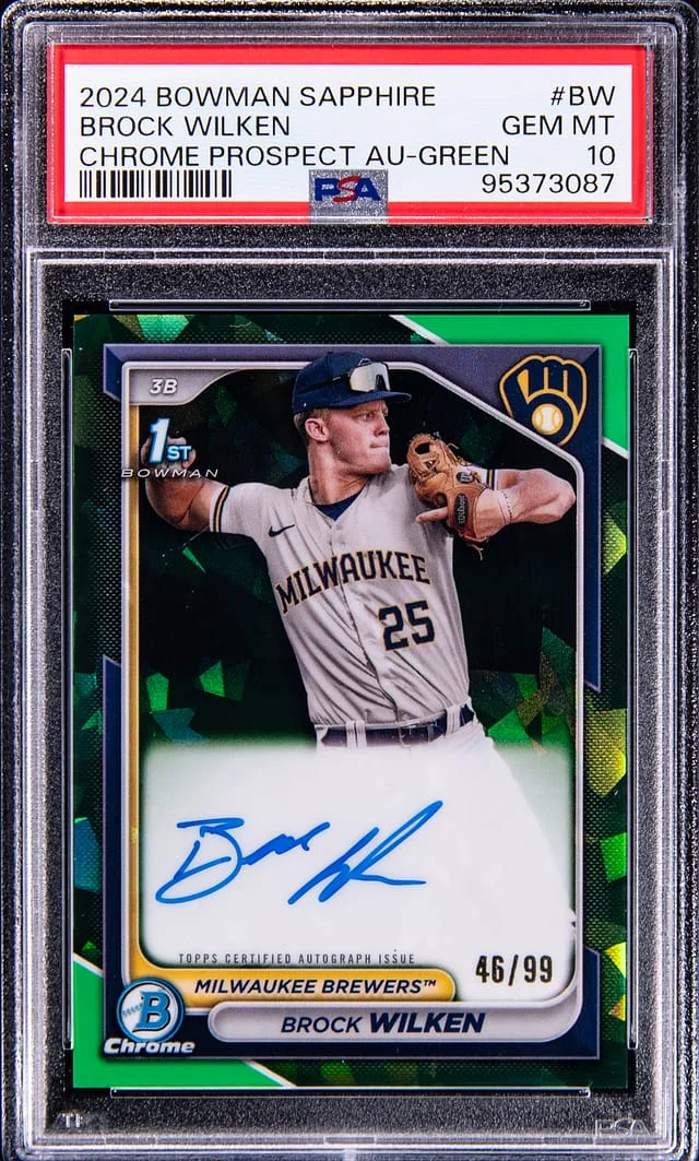 2024 Bowman Chrome Sapphire Brock Wilken Edition Prospect Autograph Orange #BW card image
