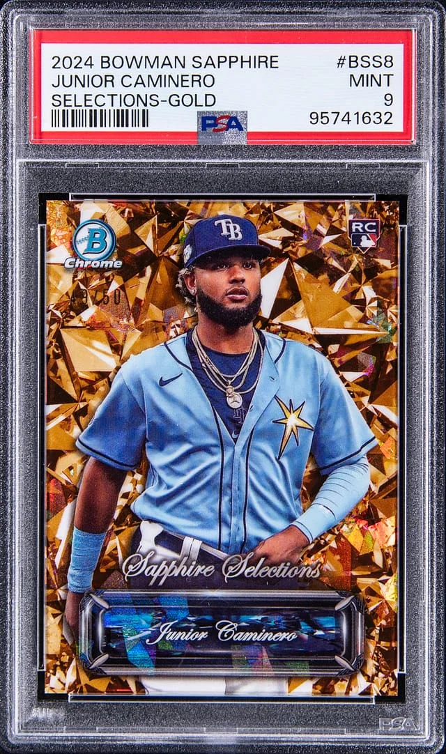 2024 Bowman Chrome Sapphire Junior Caminero Edition Selections Gold #BSS8 card image