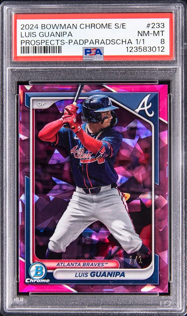 2024 Bowman Chrome Sapphire Luis Guanipa Prospect Padparadscha #233 card image