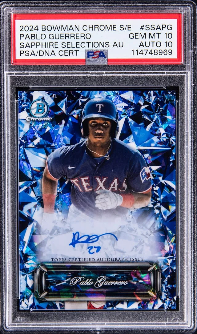 2024 Bowman Chrome Sapphire Pablo Guerrero Selections Autograph #SSA-PG card image