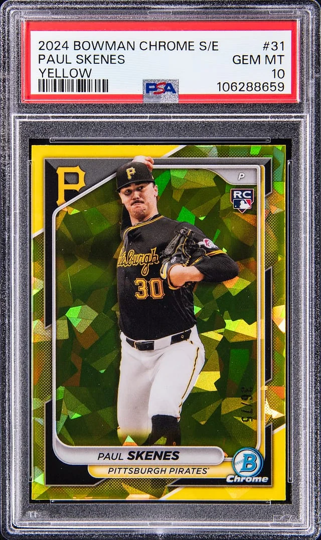 2024 Bowman Chrome Sapphire Paul Skenes Yellow #31 card image