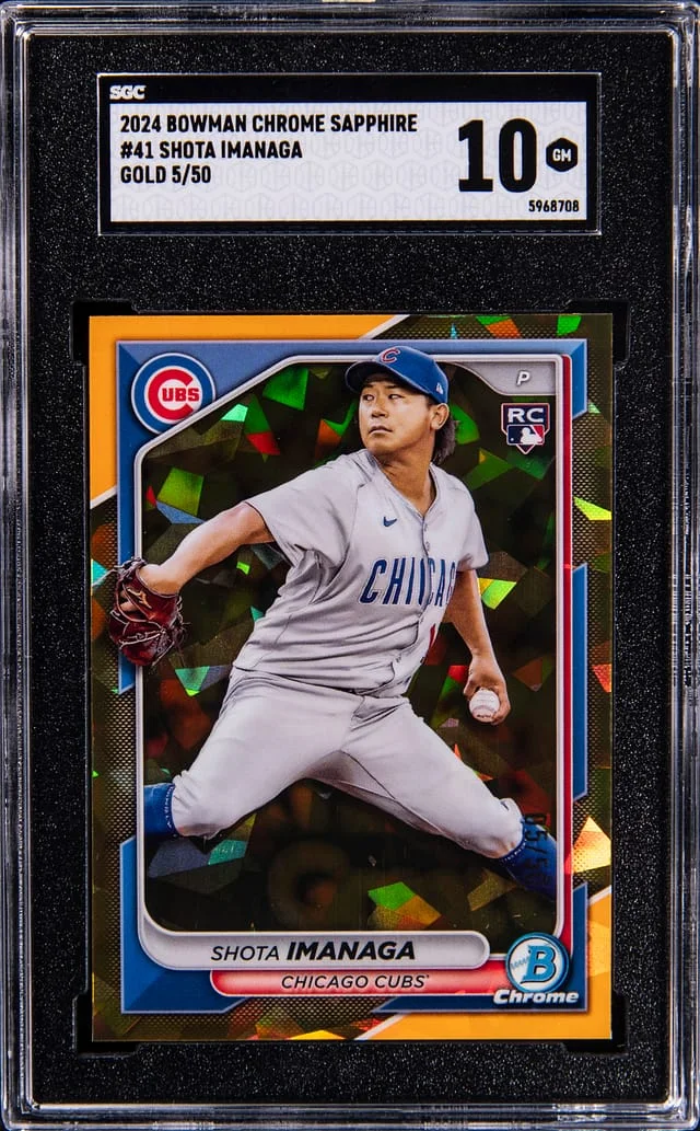 2024 Bowman Chrome Sapphire Shota Imanaga Gold #41 card image