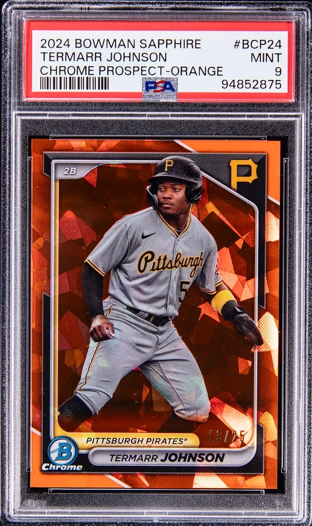 2024 Bowman Chrome Sapphire Termarr Johnson Edition Prospect Orange #BCP24 card image