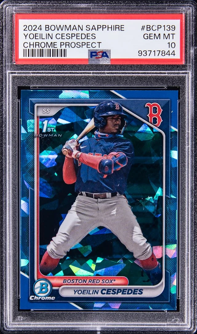 2024 Bowman Chrome Sapphire Yoeilin Cespedes Edition Prospect #BCP139 card image