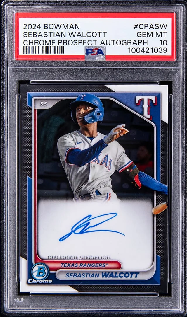2024 Bowman Chrome Sebastian Walcott Chrome Prospect Autograph #CPASW card image