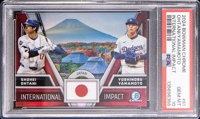 2024 Bowman Chrome Shohei Ohtani/Yoshinobu Yamamoto International Impact #II1 card image