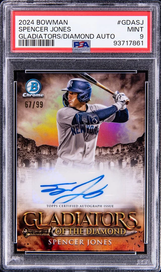 2024 Bowman Chrome Spencer Jones Gladiators of the Diamond Autograph #GDASJ card image