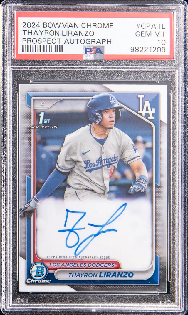 2024 Bowman Chrome Thayron Liranzo Prospect Autograph #CPA-TL card image