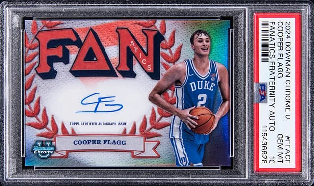 2024 Bowman Chrome University Cooper Flag Fanatics Fraternity Autograph #FFACF card image
