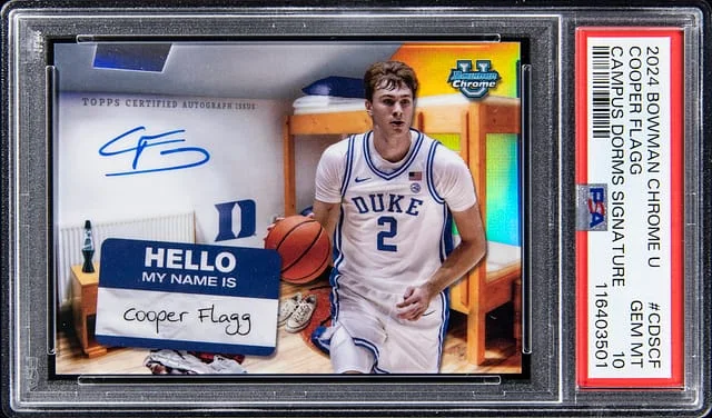 2024 Bowman Chrome University Cooper Flagg Campus Dorms Signature #CDSCF card image