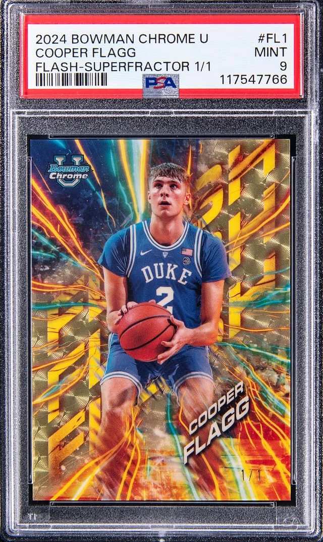2024 Bowman Chrome University Cooper Flagg Flash SuperFractor #FL-1 card image