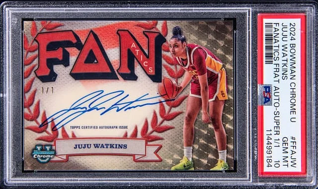 2024 Bowman Chrome University JuJu Watkins Fanatics Fraternity Autographs SuperFractor #FFA-JW card image