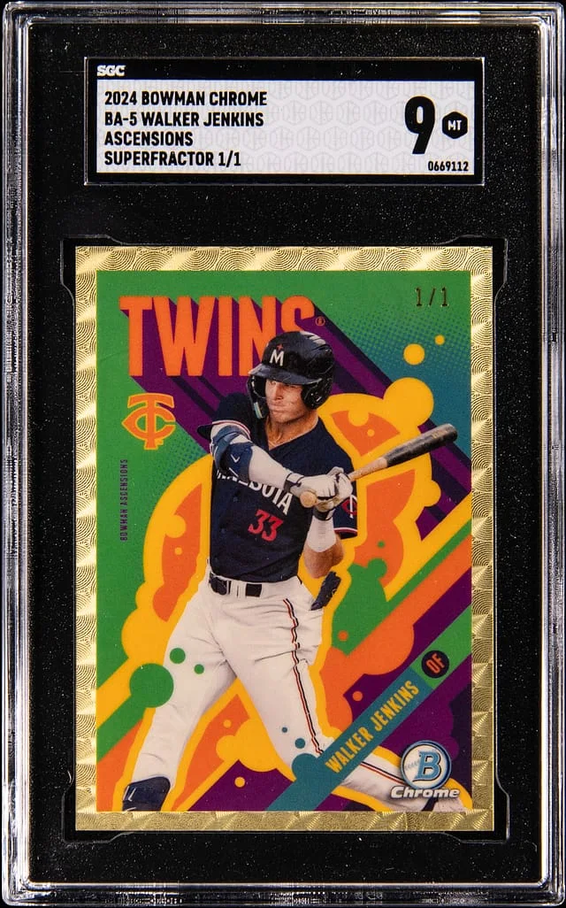 2024 Bowman Chrome Walker Jenkins Ascensions SuperFractor #BA-5 card image