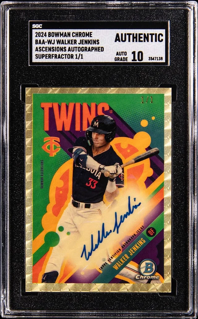 2024 Bowman Chrome Walker Jenkins Ascensions Autographed Superfractor #BAA-WJ card image