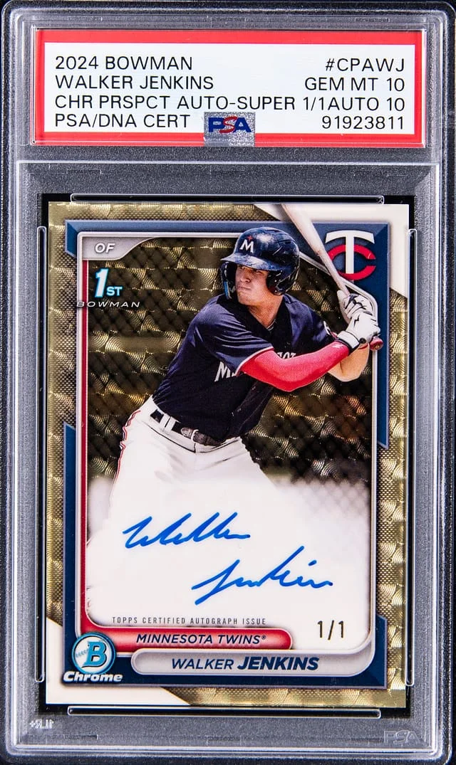 2024 Bowman Chrome Walker Jenkins Prospect Autographs SuperFractor #CPA-WJ card image