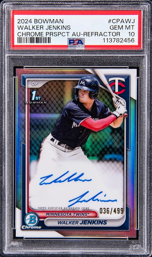 2024 Bowman Chrome Walker Jenkins Prospect Autograph-Refractor #CPAWJ card image
