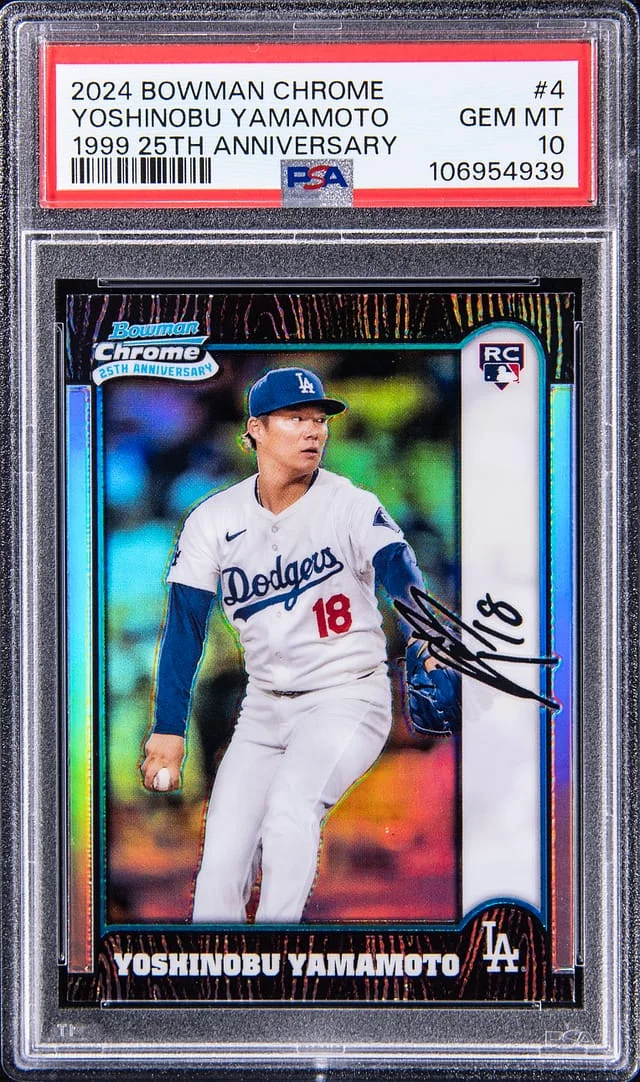 2024 Bowman Chrome Yoshinobu Yamamoto 1999 25th Anniversary #4 card image